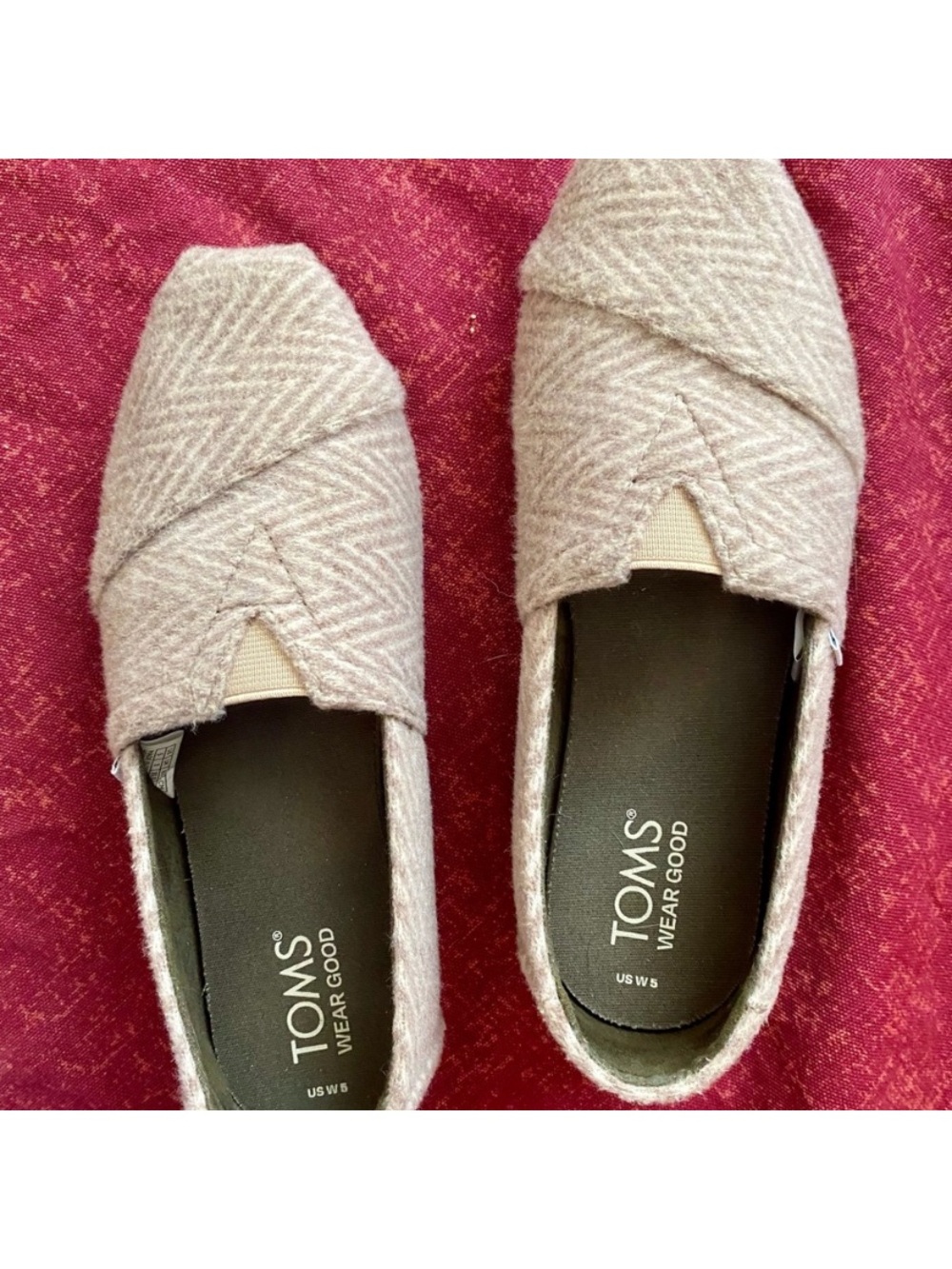 Toms Women's Slip-On Flats in Soft Blush Taupe